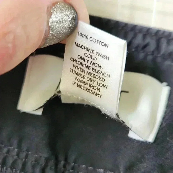 Loft Marisa Cropped Lightweight Cotton Cargo Pants Drawstring Leg Openings - Picture 13 of 14